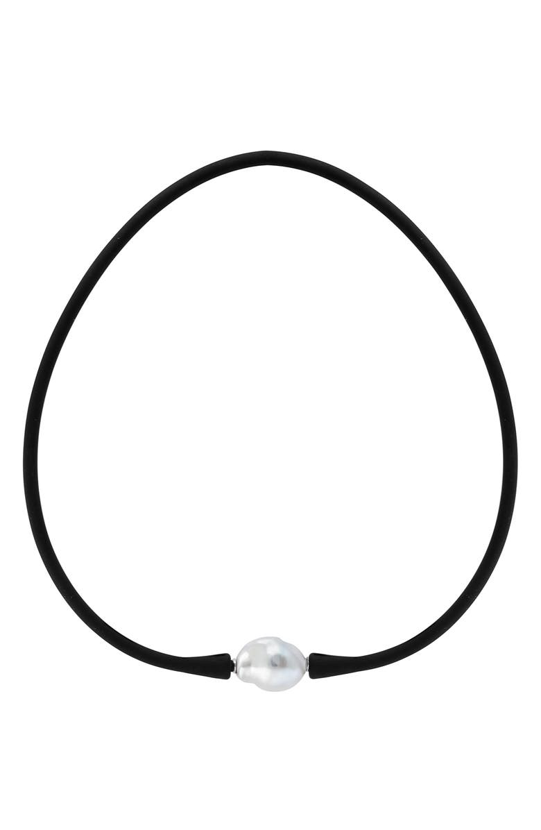EFFY 13-14mm Freshwater Pearl Necklace, Main, color, Black