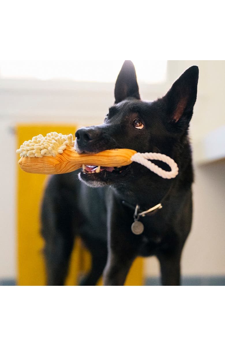 P.L.A.Y. Splish Splash Bark N Bristles, Plush Dog Toy, Loofa Squeaker & Crinkle, Alternate, color, Multicolored