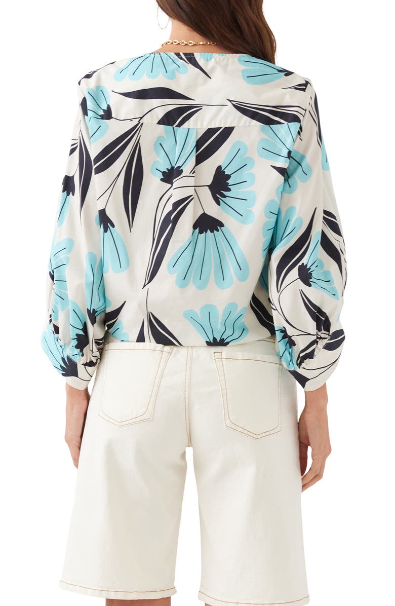 Karen Kane Print Tie Front Top, Alternate, color, Print