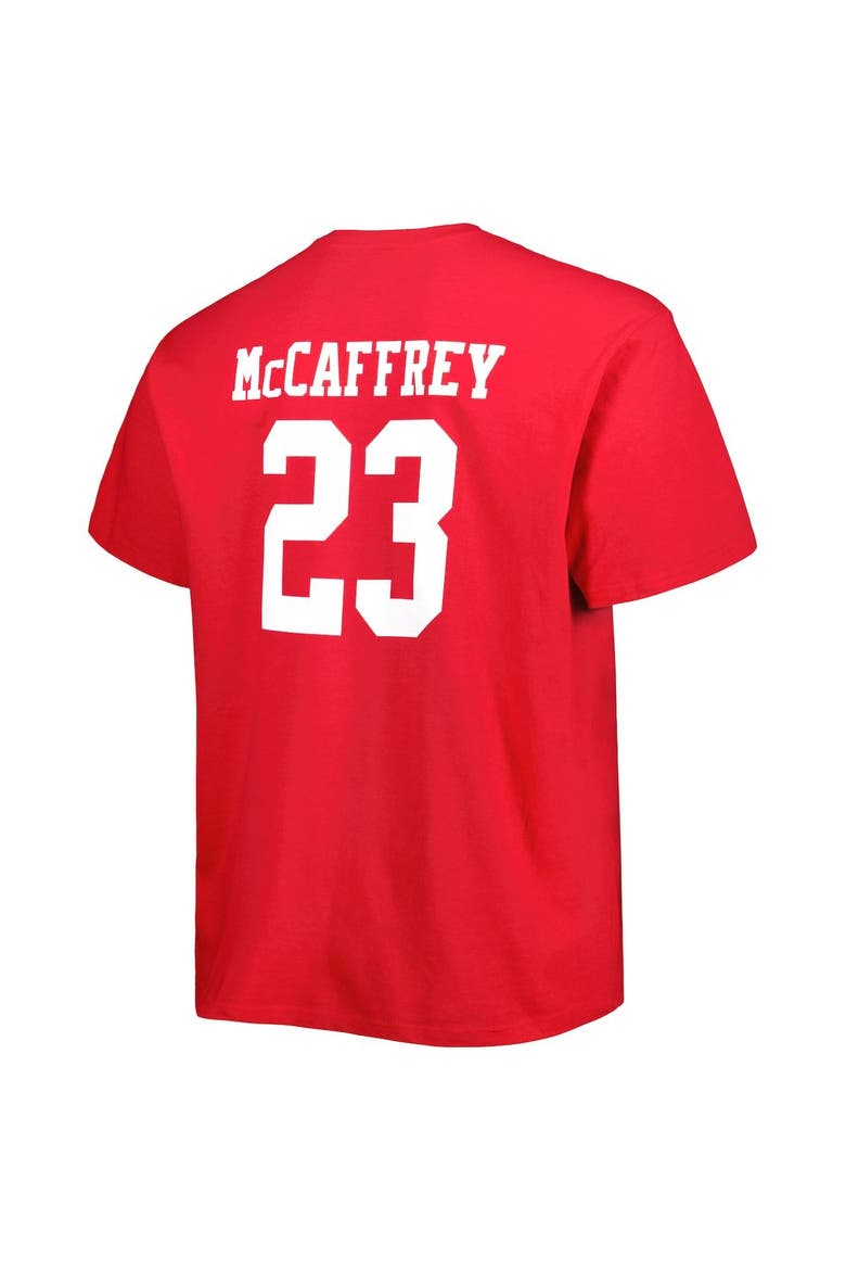Men's Fanatics Branded Christian McCaffrey Scarlet San Francisco 49ers Big & Tall Player Name & Number T-Shirt, Alternate, color, Scarlet