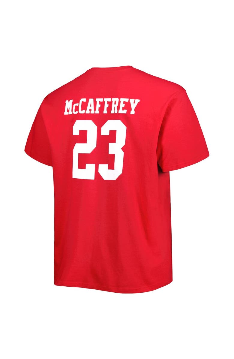 FANATICS Men's Fanatics Branded Christian McCaffrey Scarlet San Francisco 49ers Big & Tall Player Name & Number T-Shirt, Alternate, color, Scarlet