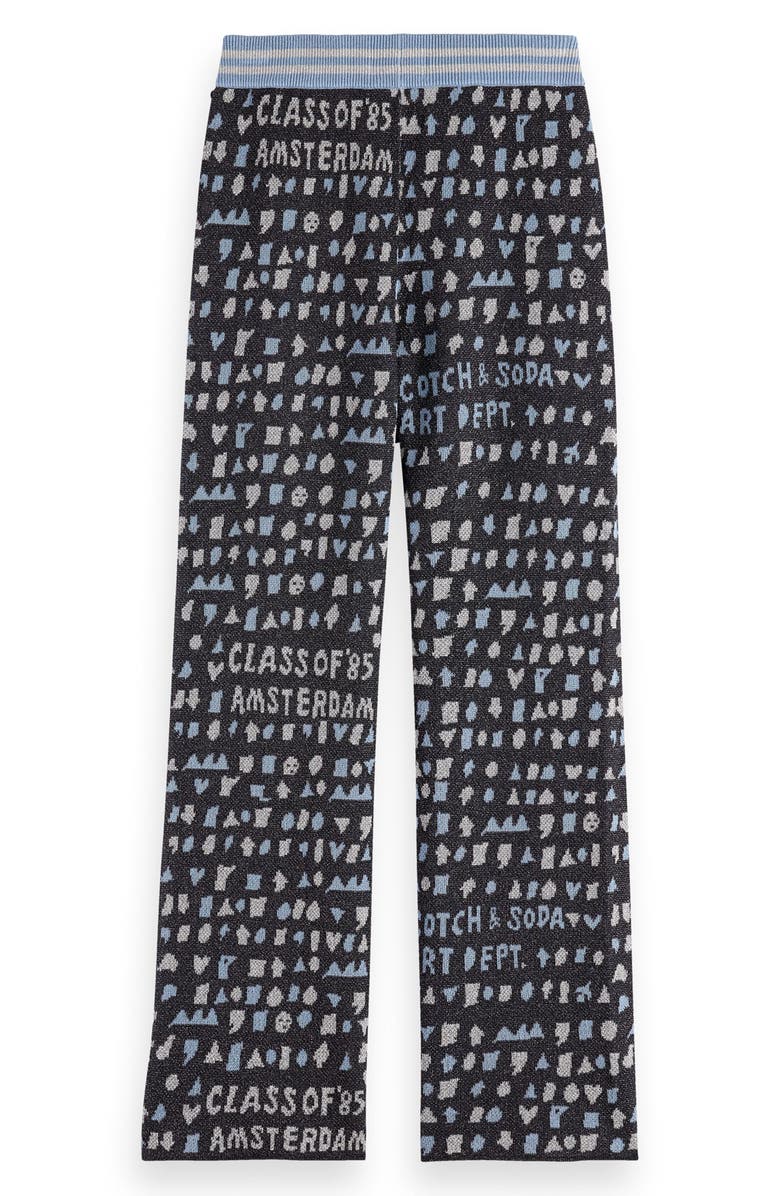 Scotch & Soda Kids' Jacquard Sweatpants, Alternate, color, Charcoal Art