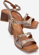 Forever & Always Shoes Yolen Leather Block Heel Sandal