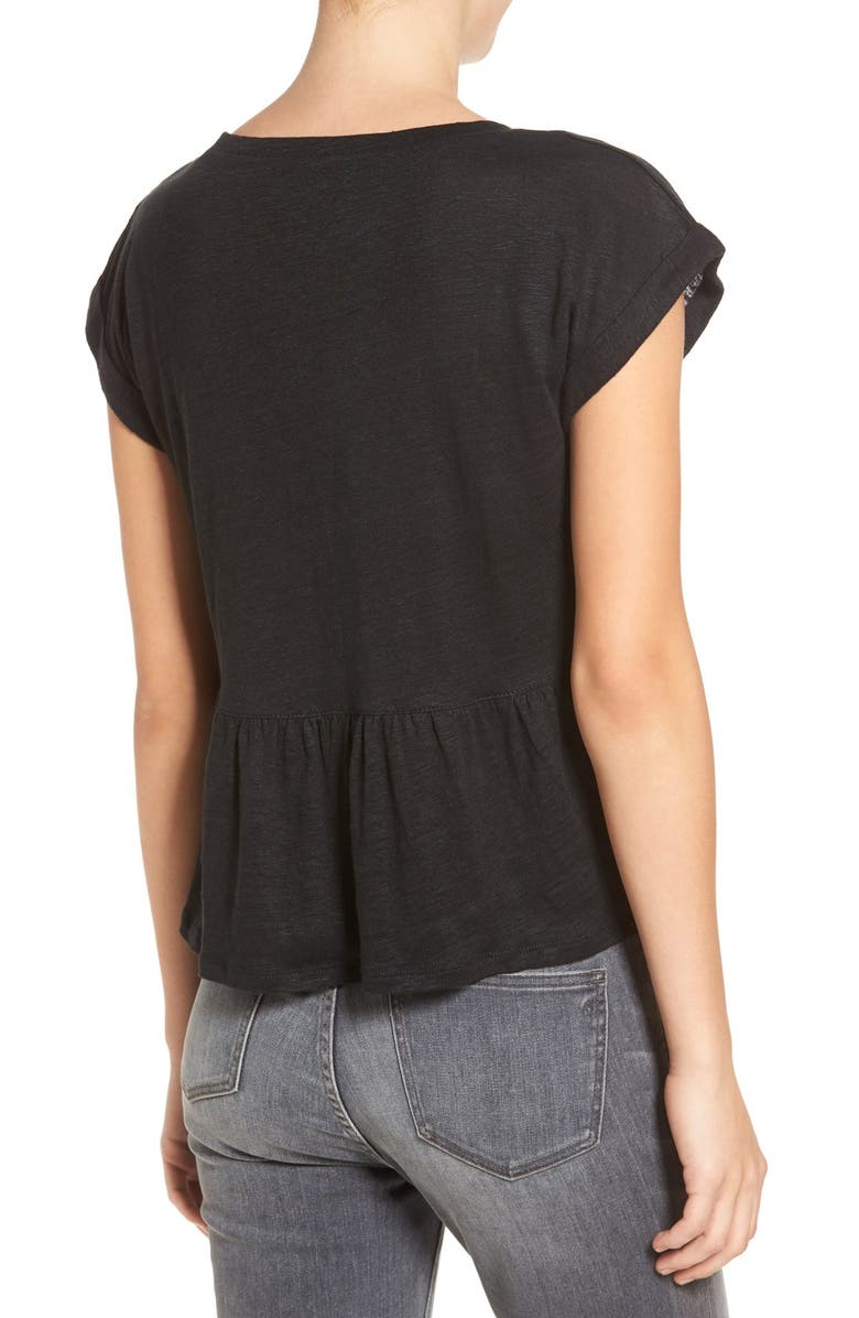 Madewell Modern Linen Gather Top, Alternate, color,