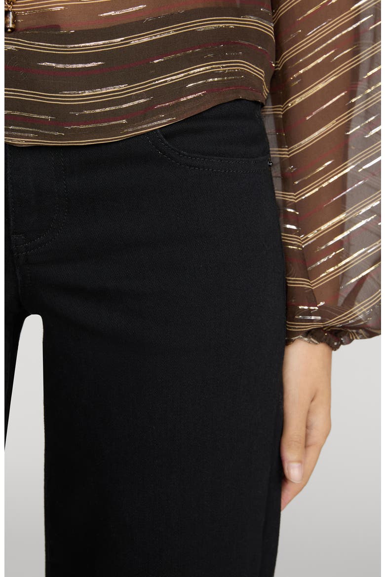Le Slim Palazzo Jeans, Alternate, color, BLACK