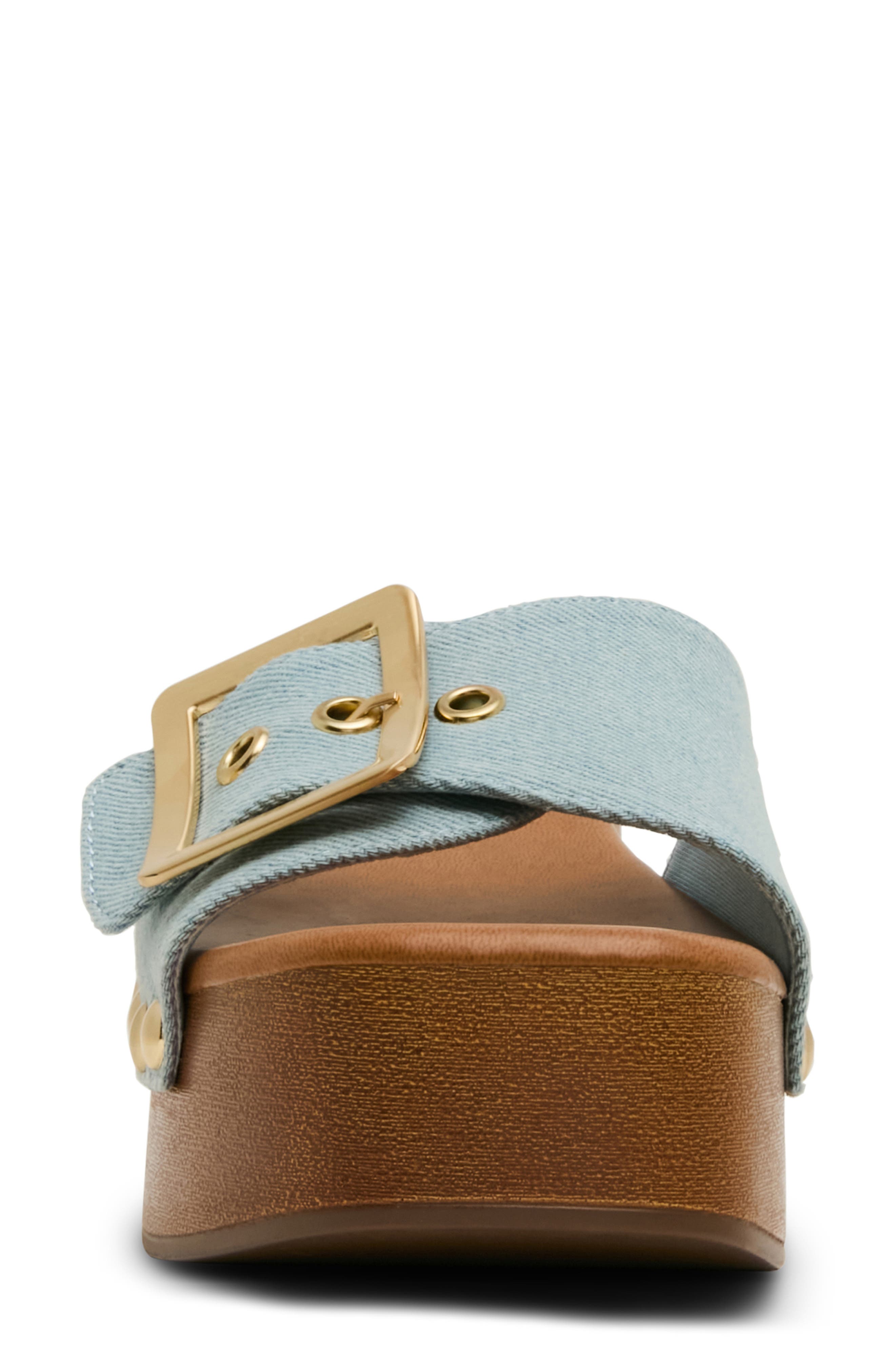 Woodland Slide Sandal, Alternate, color, DENIM