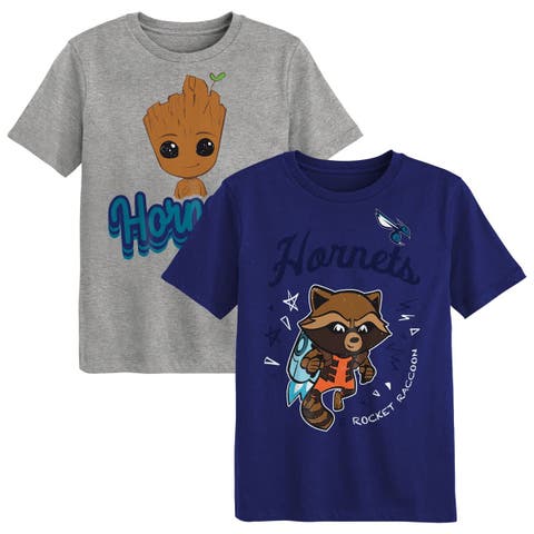 Preschool Charlotte Hornets Two-Piece Guardians Of The Galaxy T-Shirt Set