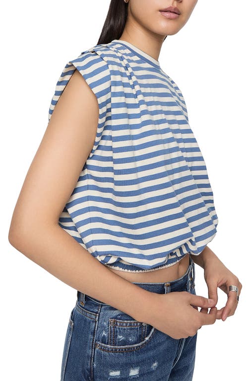 Rebecca Minkoff Holly Stripe Cap Sleeve Cotton Top