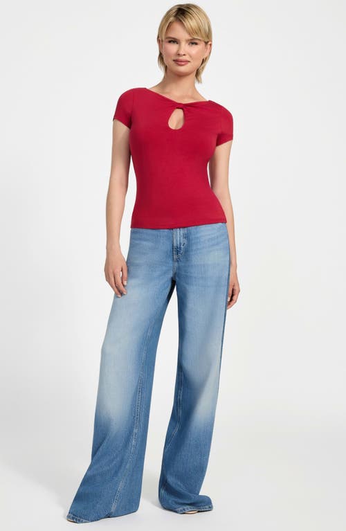 Guess Joey Cutout Top In Red