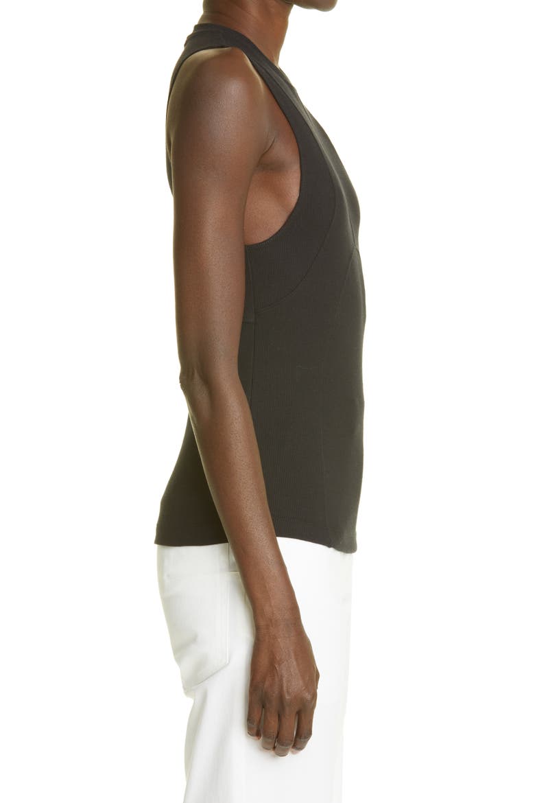 Gender Inclusive Dani Rib Stretch Cotton Tank, Alternate, color, BLACK