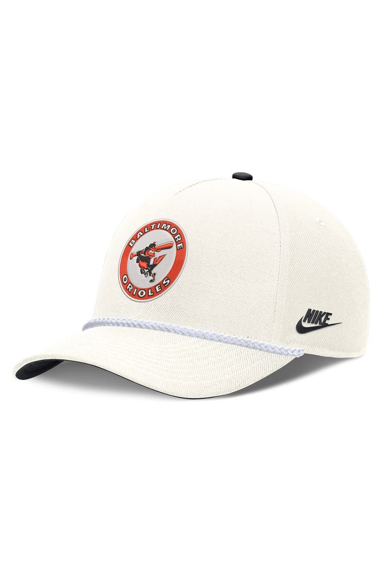 Men's Nike Cream Baltimore Orioles Cooperstown Rise Adjustable Hat, Main, color, Cream