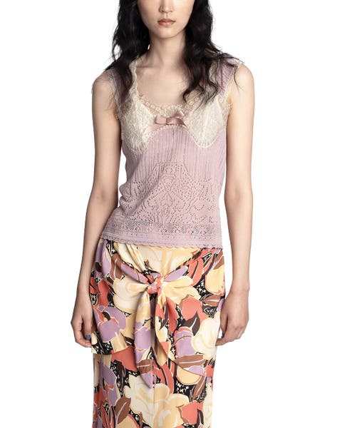 Lingerie Lace Knit Camisole