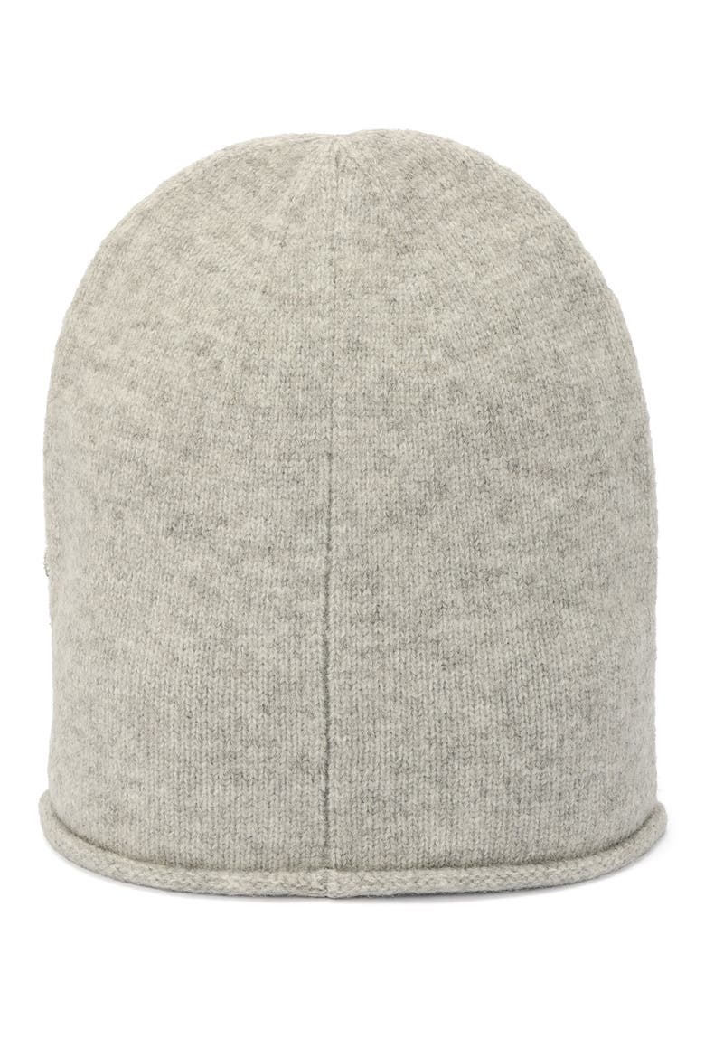 Embellished Bow Beanie, Alternate, color, QUARRY GREY