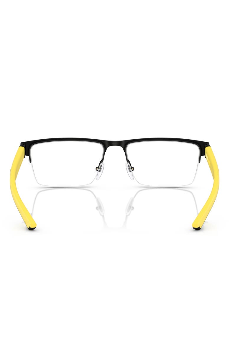 Scuderia Ferrari x Scuderia Ferrari 55mm Rectangular Optical Glasses, Alternate, color, Shiny Black