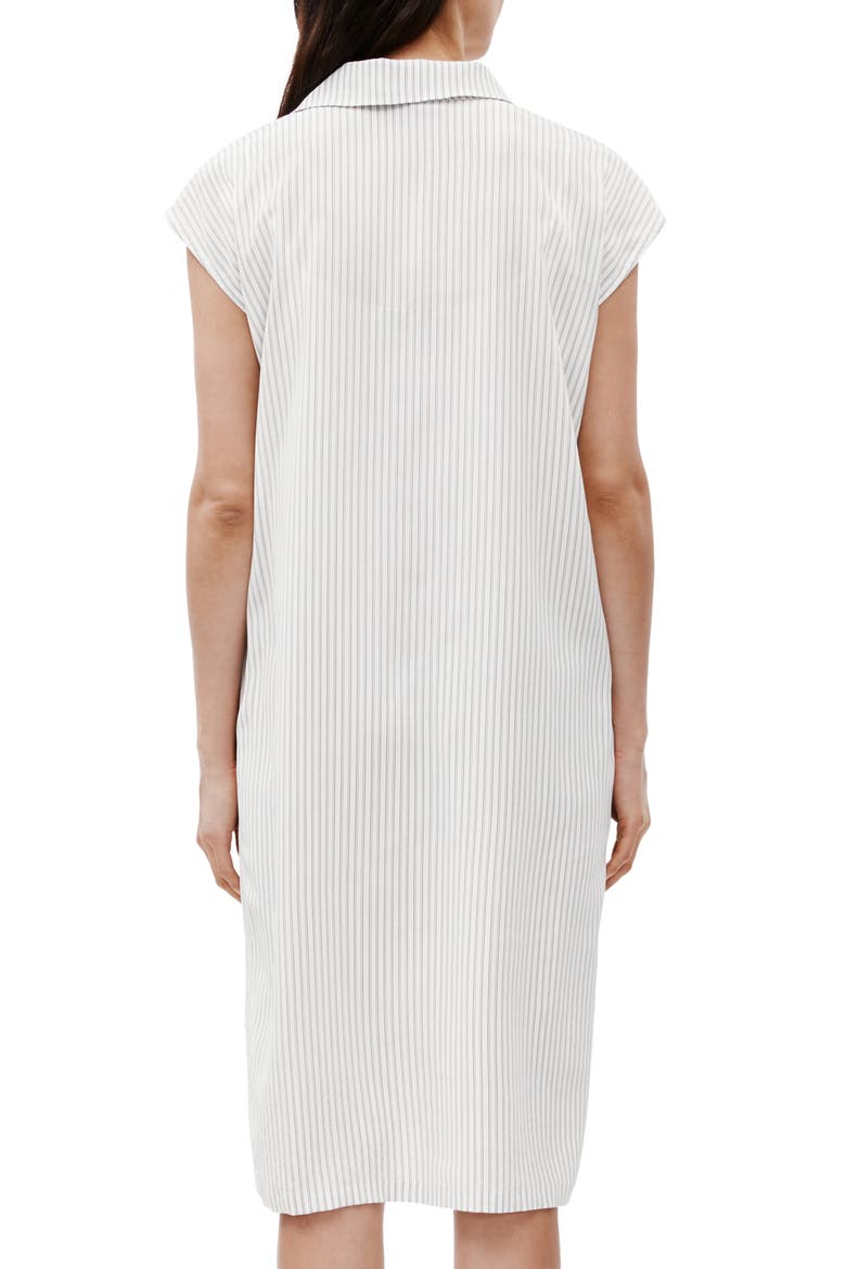 Stripe Silk Shirtdress, Alternate, color, IVORY/ BLACK