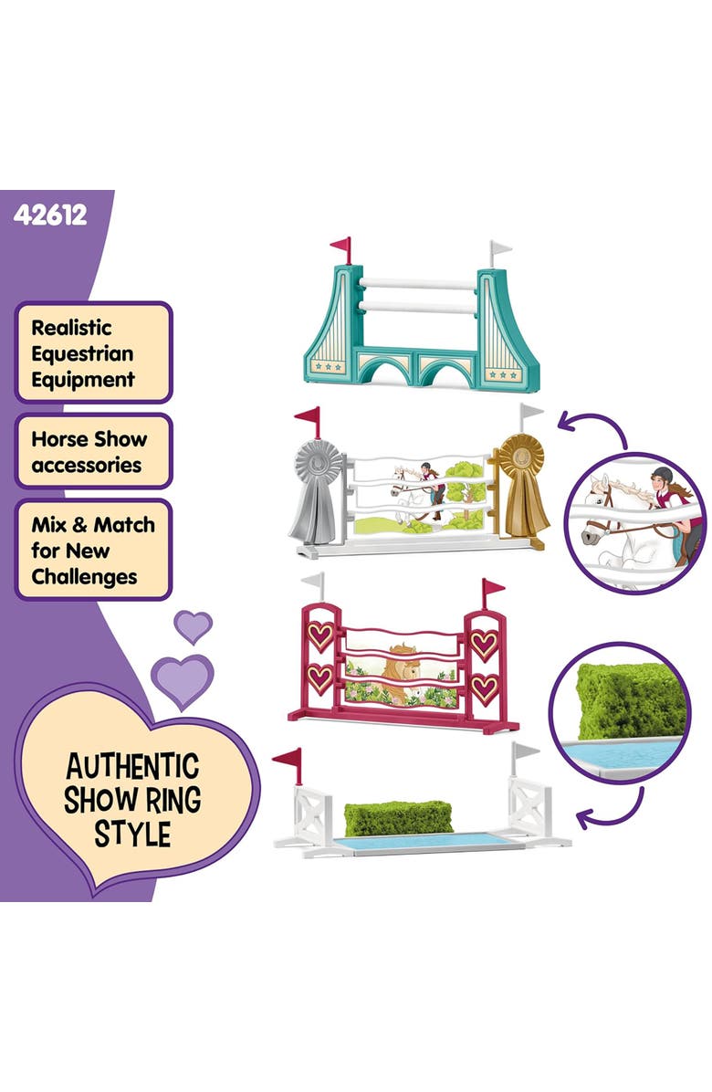 Schleich Horse Club Obstacle Course Accessories, Pretend Play, Kids, Alternate, color, Multicolored