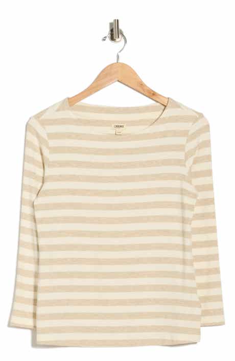 L'AGENCE Lucille Stripe Boat Neck Top