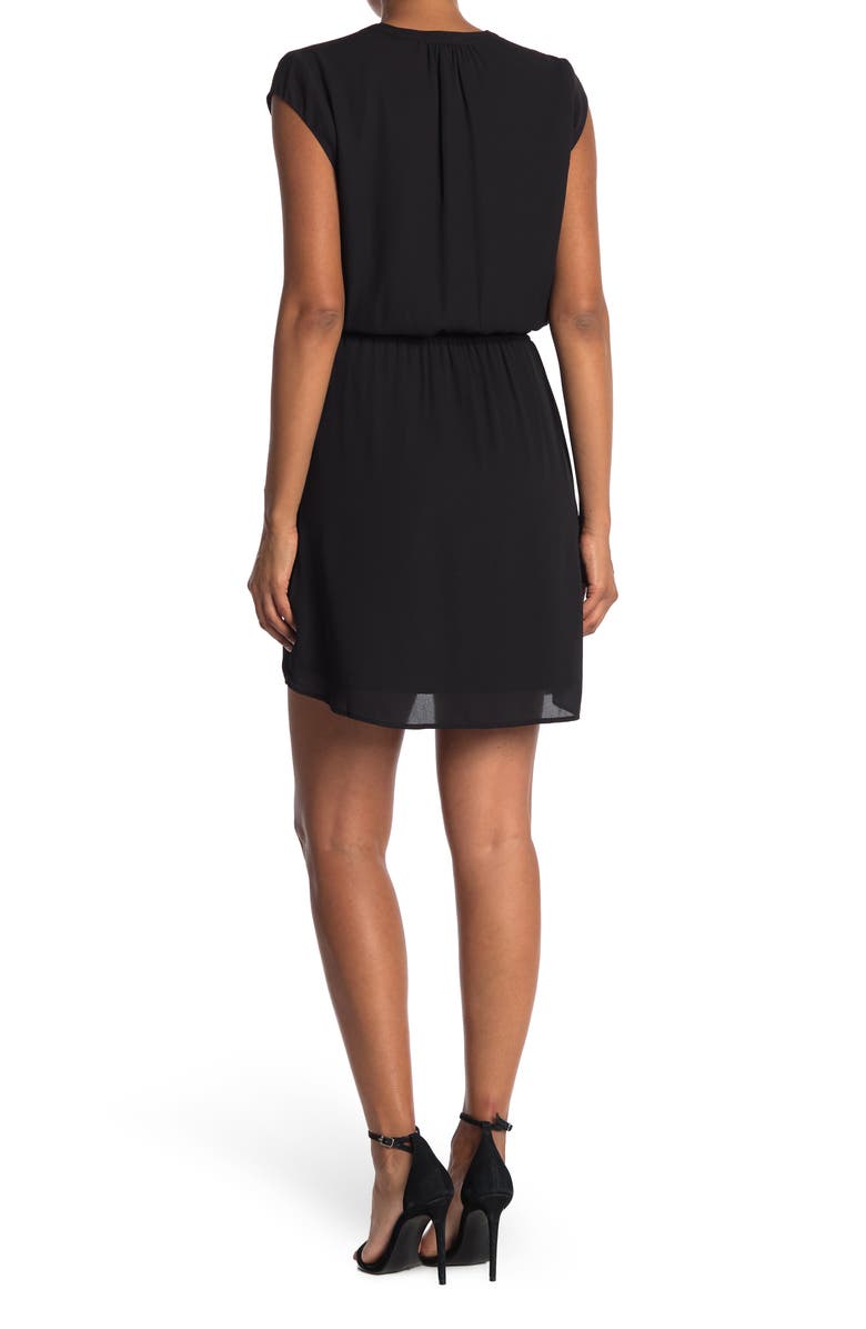 DR2 by Daniel Rainn Cap Sleeve Split Neck Dress, Alternate, color,