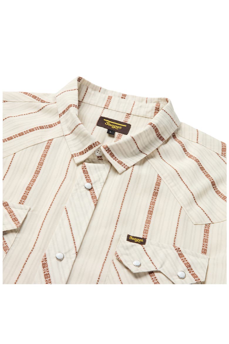 Sawtooth Short Sleeve Snap-Up Shirt, Alternate, color, AZTECA TILE