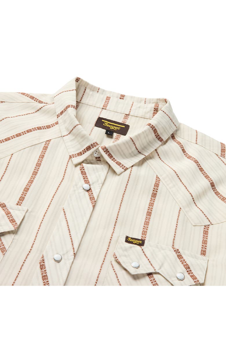 Seager Co Sawtooth Short Sleeve Snap-Up Shirt, Alternate, color, Azteca Tile
