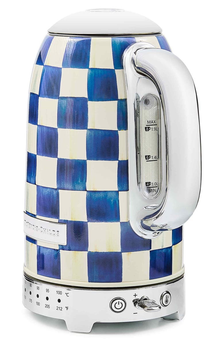 MACKENZIE CHILDS Royal Check Electric Kettle, Alternate, color, Royal