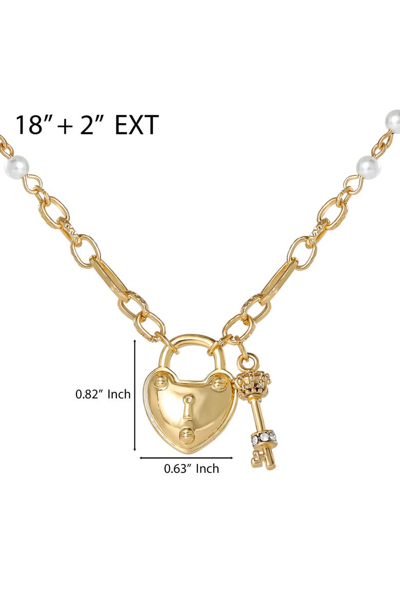 Heart Locket Charm Necklace, Gold-Tone, Alternate, color, Gold Tone