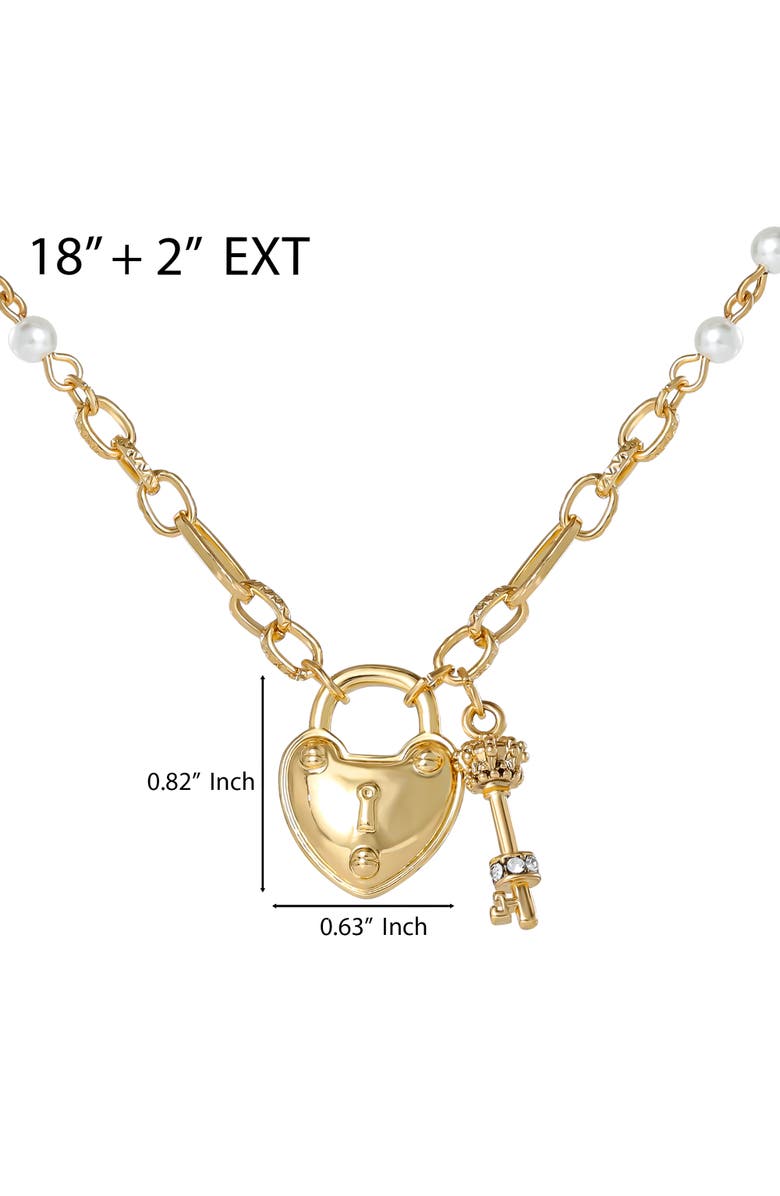 Juicy Couture Heart Locket Charm Necklace, Gold-Tone, Alternate, color, Gold Tone