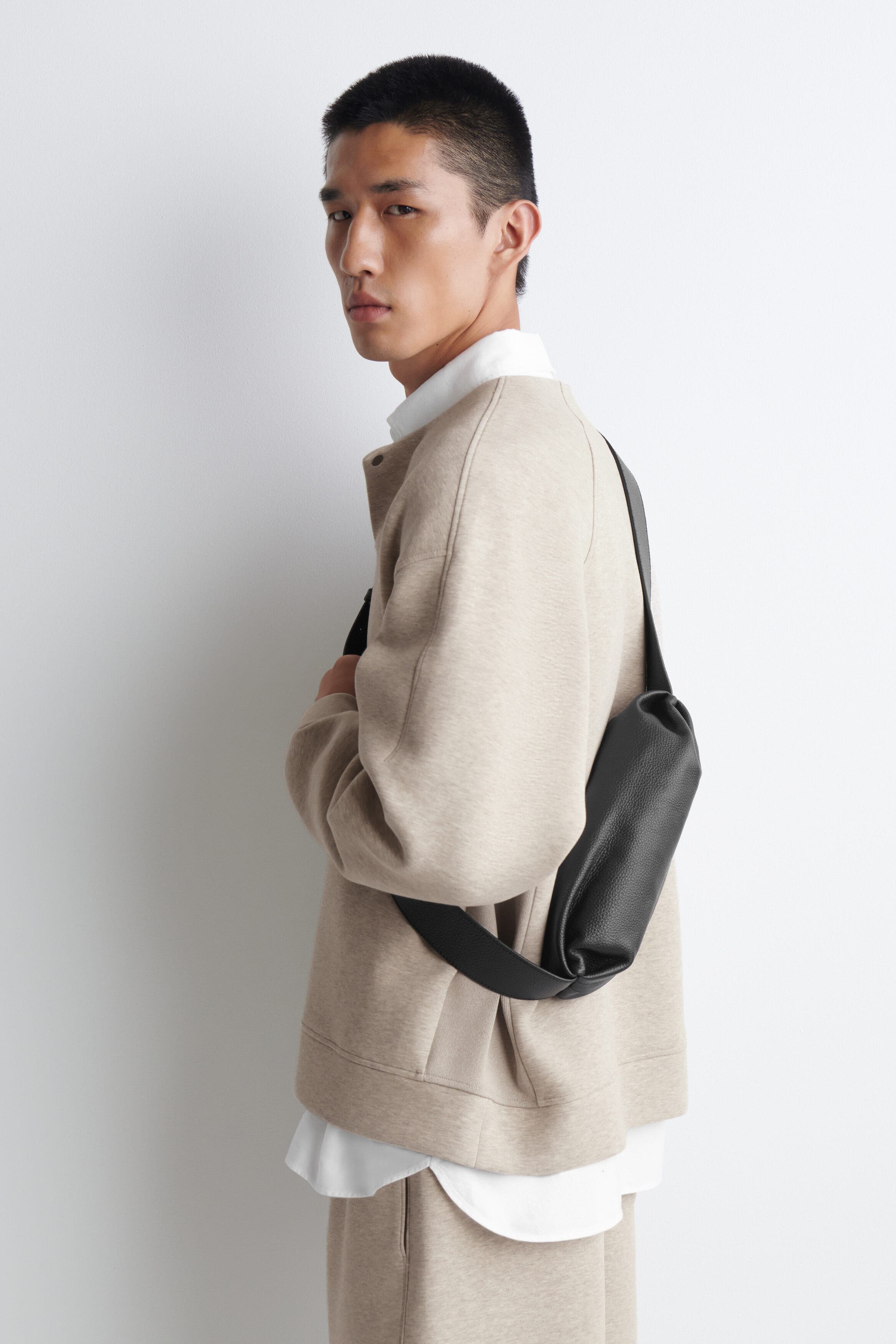 Module Crossbody Bag - Leather, Alternate, color, BLACK