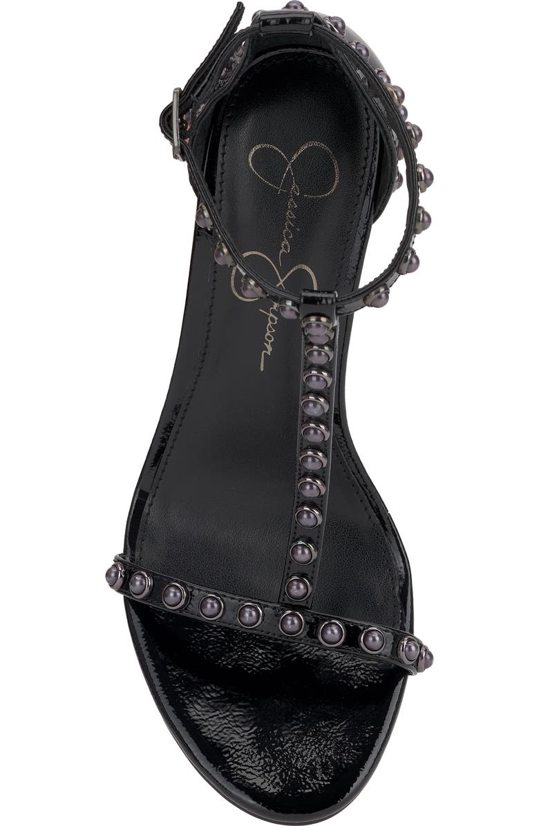 Jessica Simpson Qylla Ankle Strap Stiletto Sandal, Alternate, color, Black 01