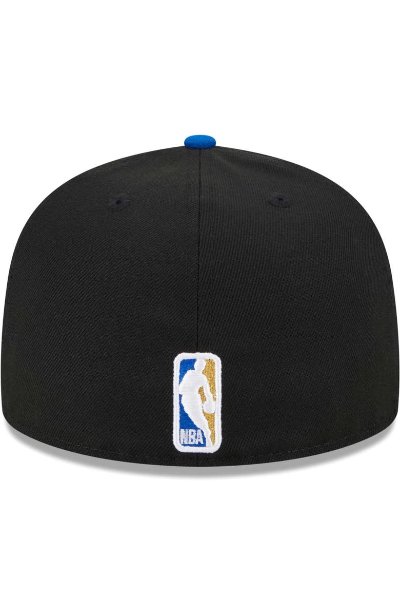 New Era Men's New Era Black/Blue Orlando Magic Gameday Gold Pop Stars 59FIFTY Fitted Hat, Alternate, color, 
