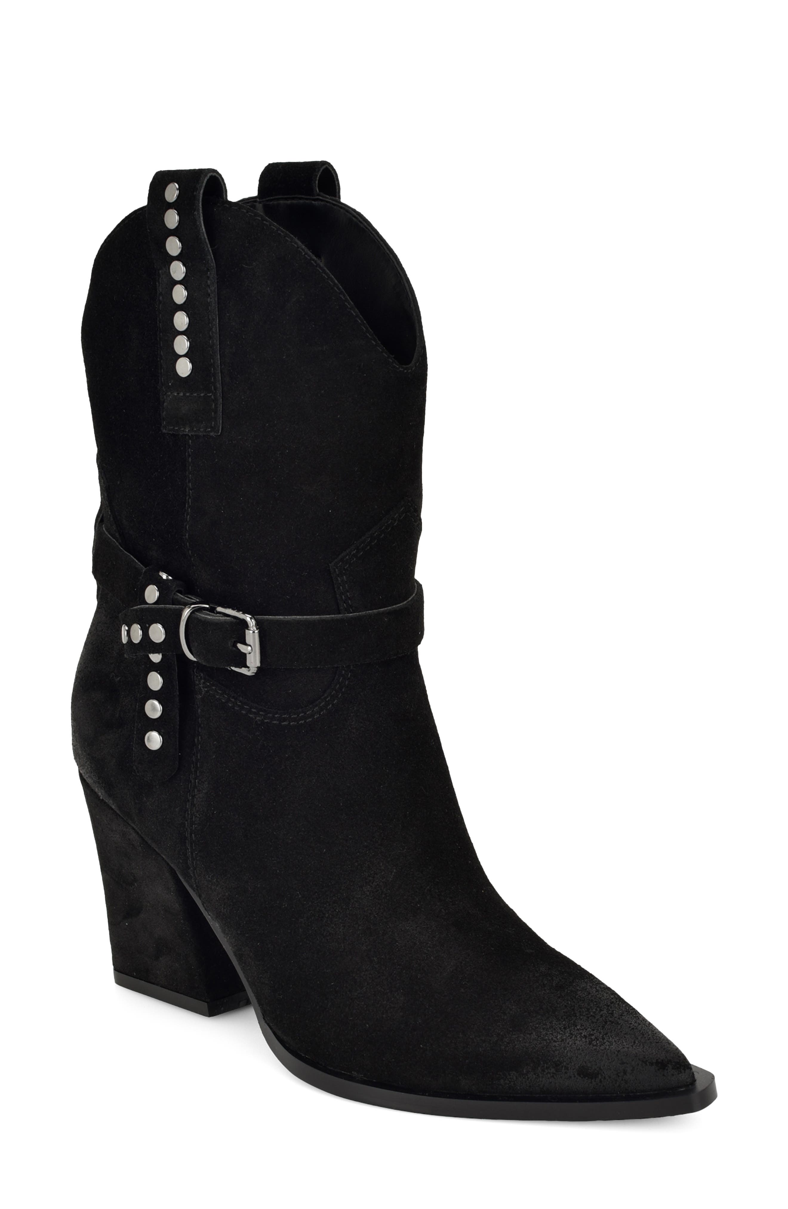 Weslie Western Boot, Main, color, BLACK