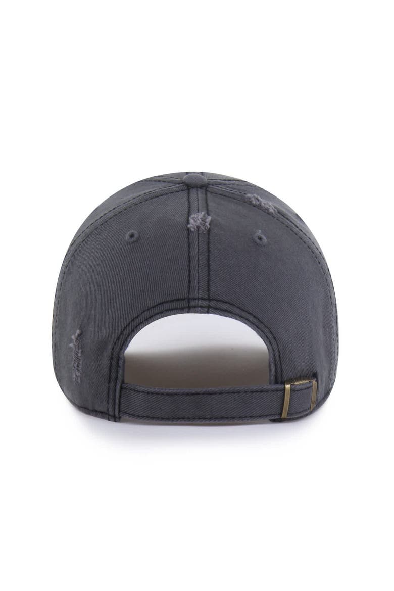 Men's '47  Charcoal Chicago Bulls Weathered Clean Up Adjustable Hat, Alternate, color, Charcoal