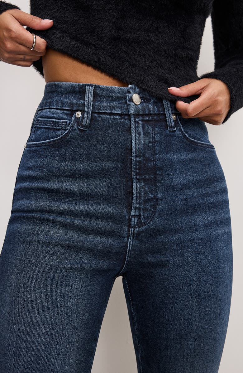 Good American Always Fits Good Curve Crop Straight Leg Jeans, Alternate, color,