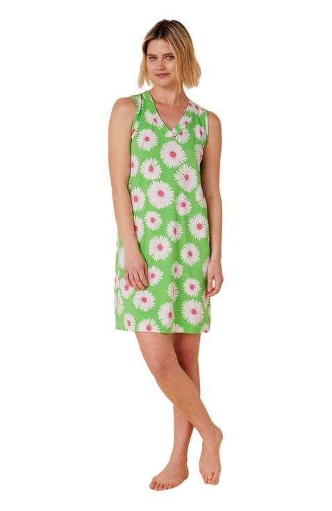 Pima Knit Nightgown Floral