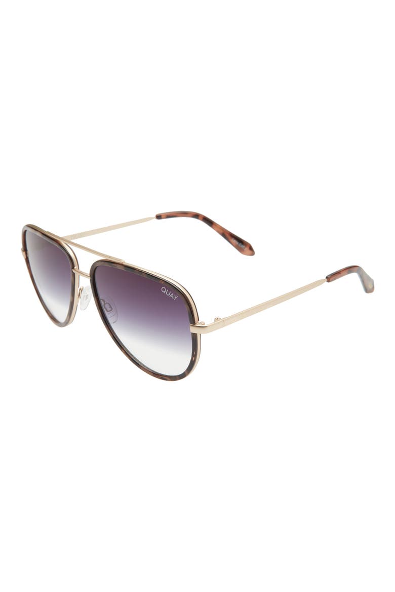 All In Extra Large 61mm Aviator Sunglasses, Alternate, color, MILKY TORT/ FADE