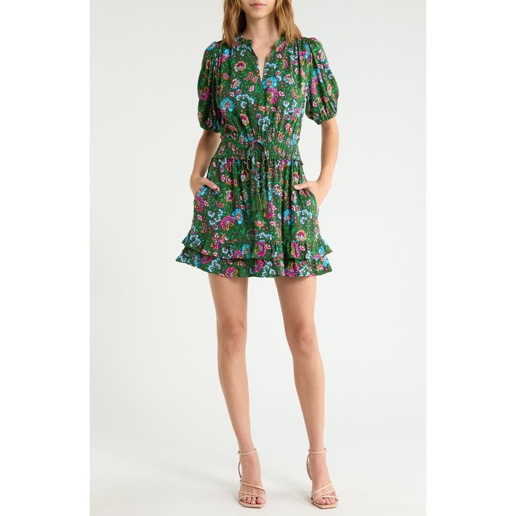 Sugarlips Jurie Smocked Waist Minidress In Multi