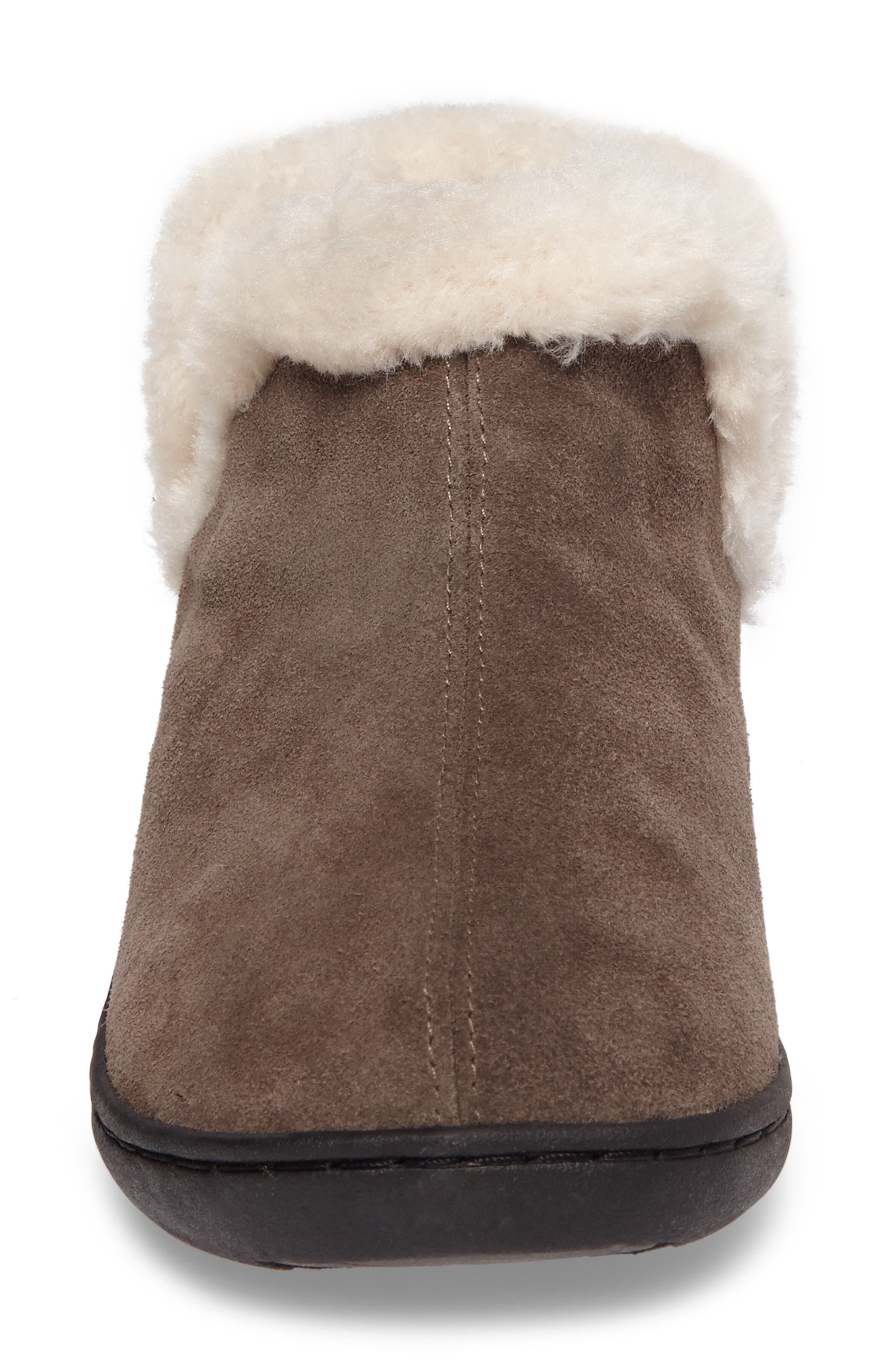 Vallery Bootie Slipper, Alternate, color, GRAY SUEDE