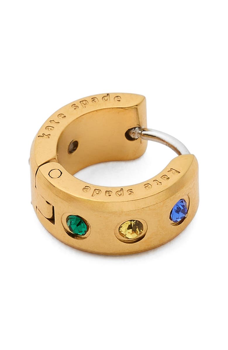 Kate Spade New York chunky huggie hoop earrings, Alternate, color, Multi