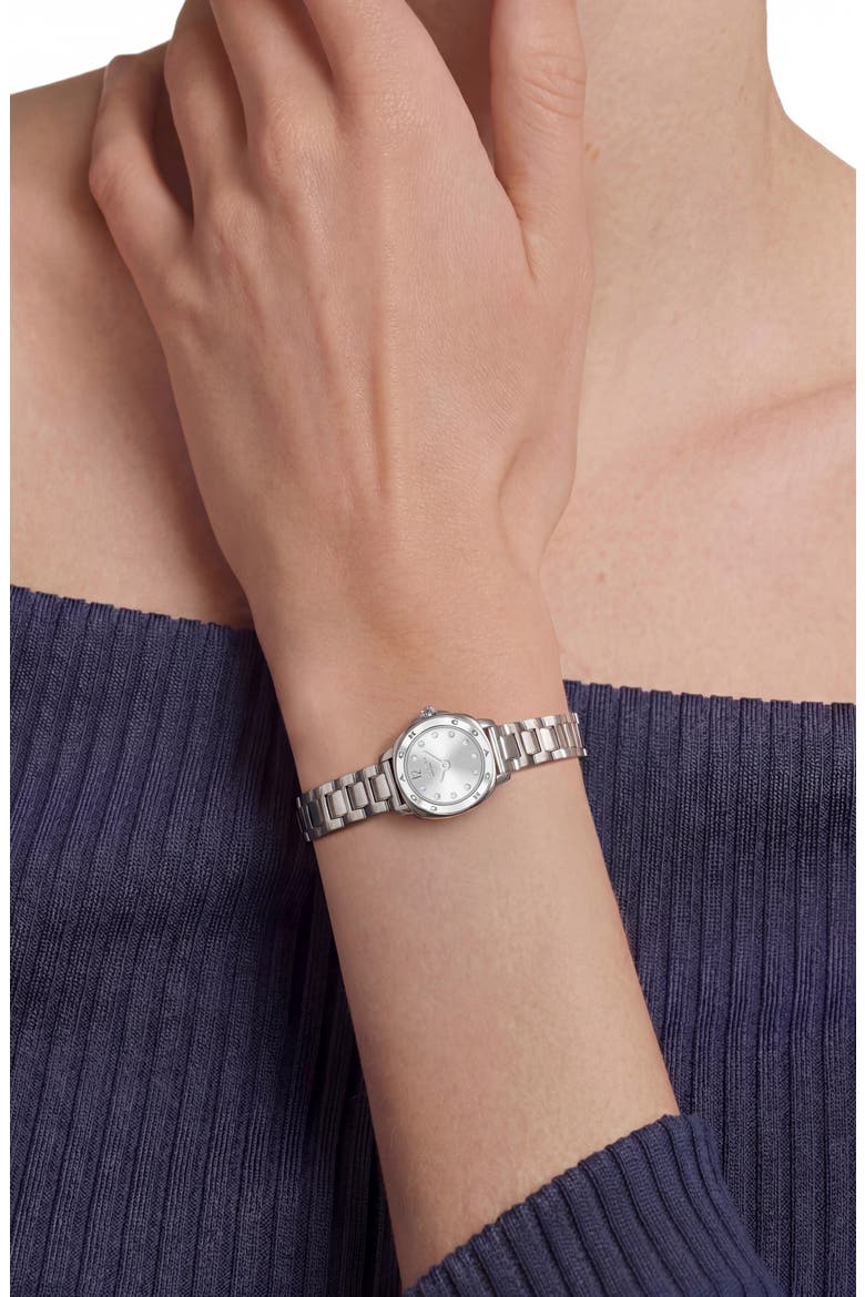 Kitt Crystal Bracelet Watch, 21mm, Alternate, color, SILVER WHITE