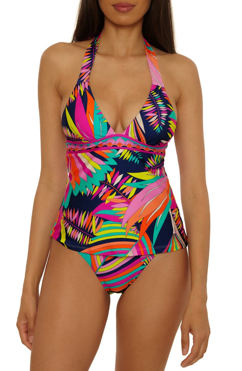Trina Turk Paralia Tankini Top, Main, color, Multi