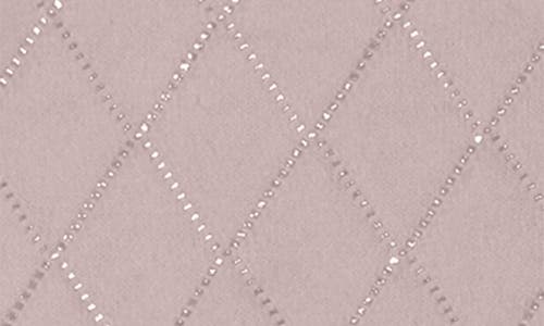 Maniere Manière Diamond Pointelle Sweater & Pants Set In Pale Mauve