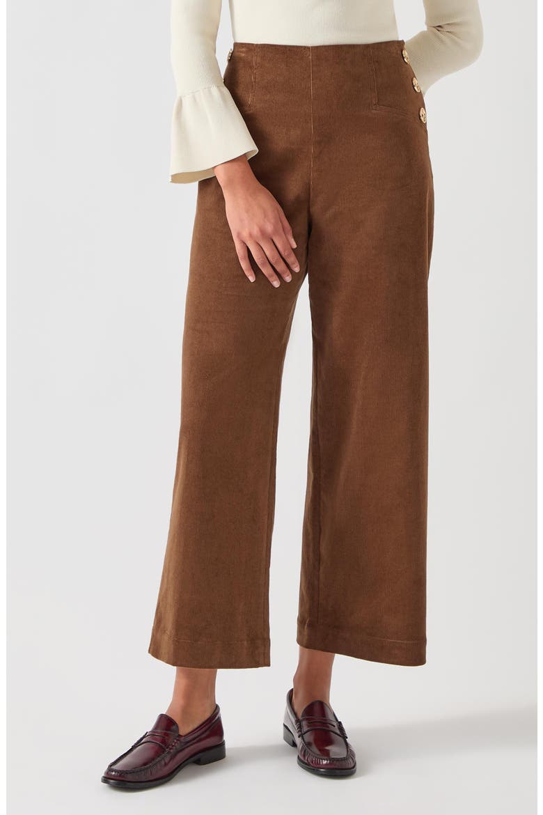 Hans Wide Leg Corduroy Pants, Main, color, CHOCOLATE