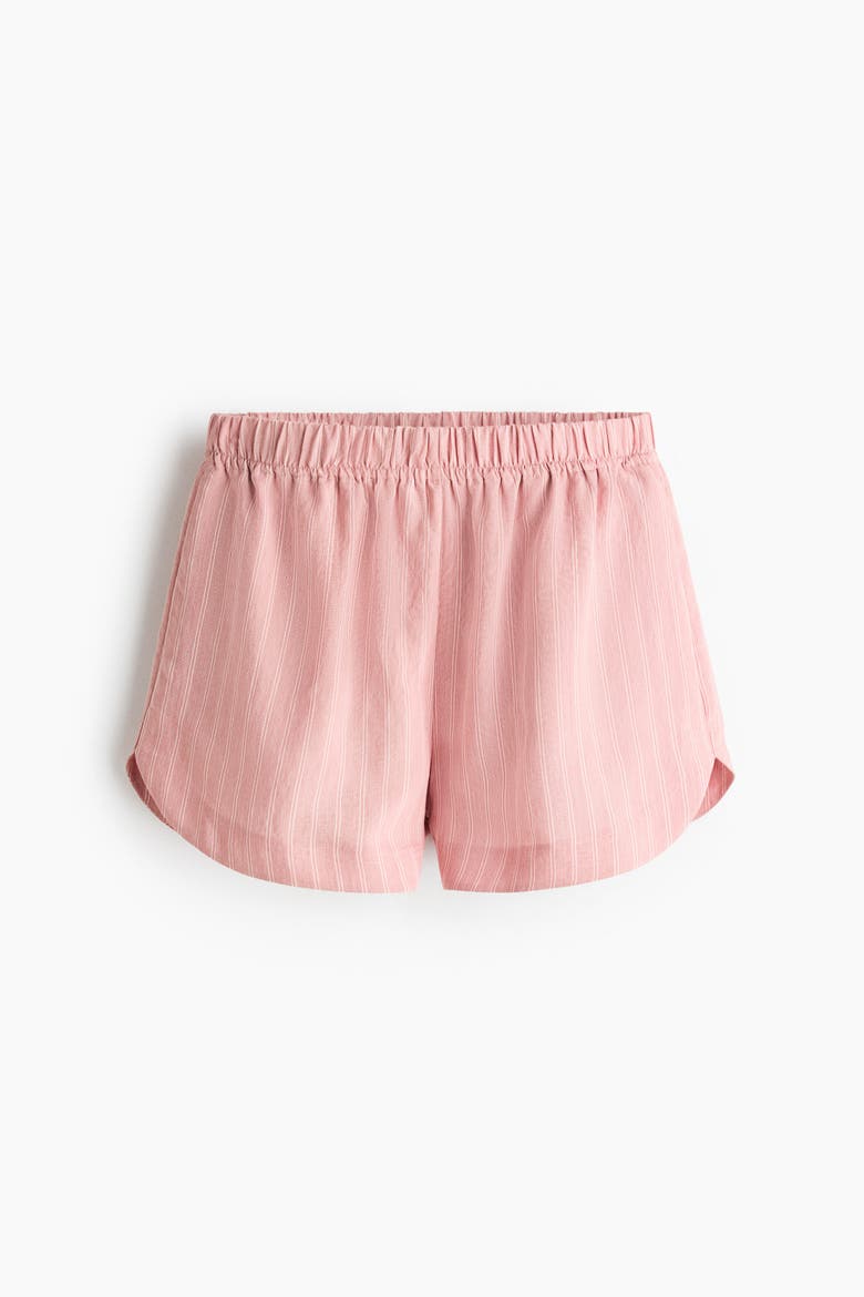 Lyocell-blend Pull-on Shorts, Alternate, color, Dusty pink/striped