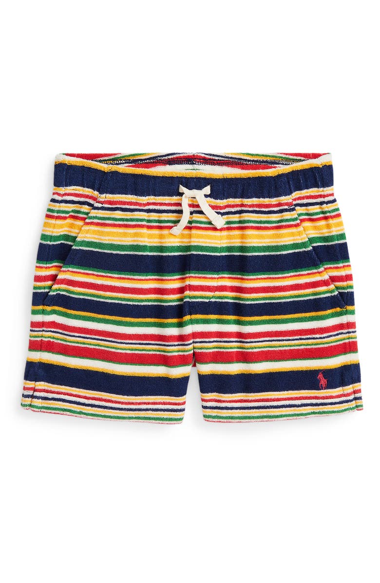 Polo Ralph Lauren Kids' Stripe Cotton Terry Shorts, Main, color, 