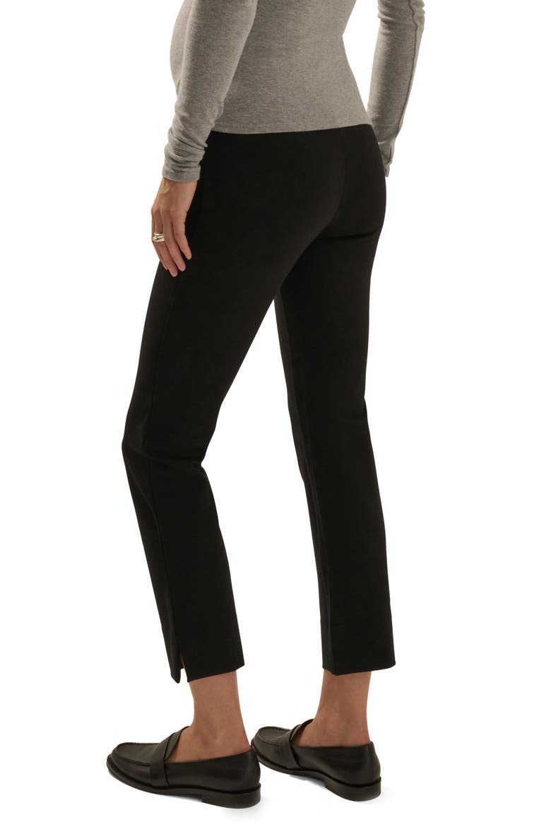 Maternity Alissa Ponte Pants, Alternate, color, BLACK