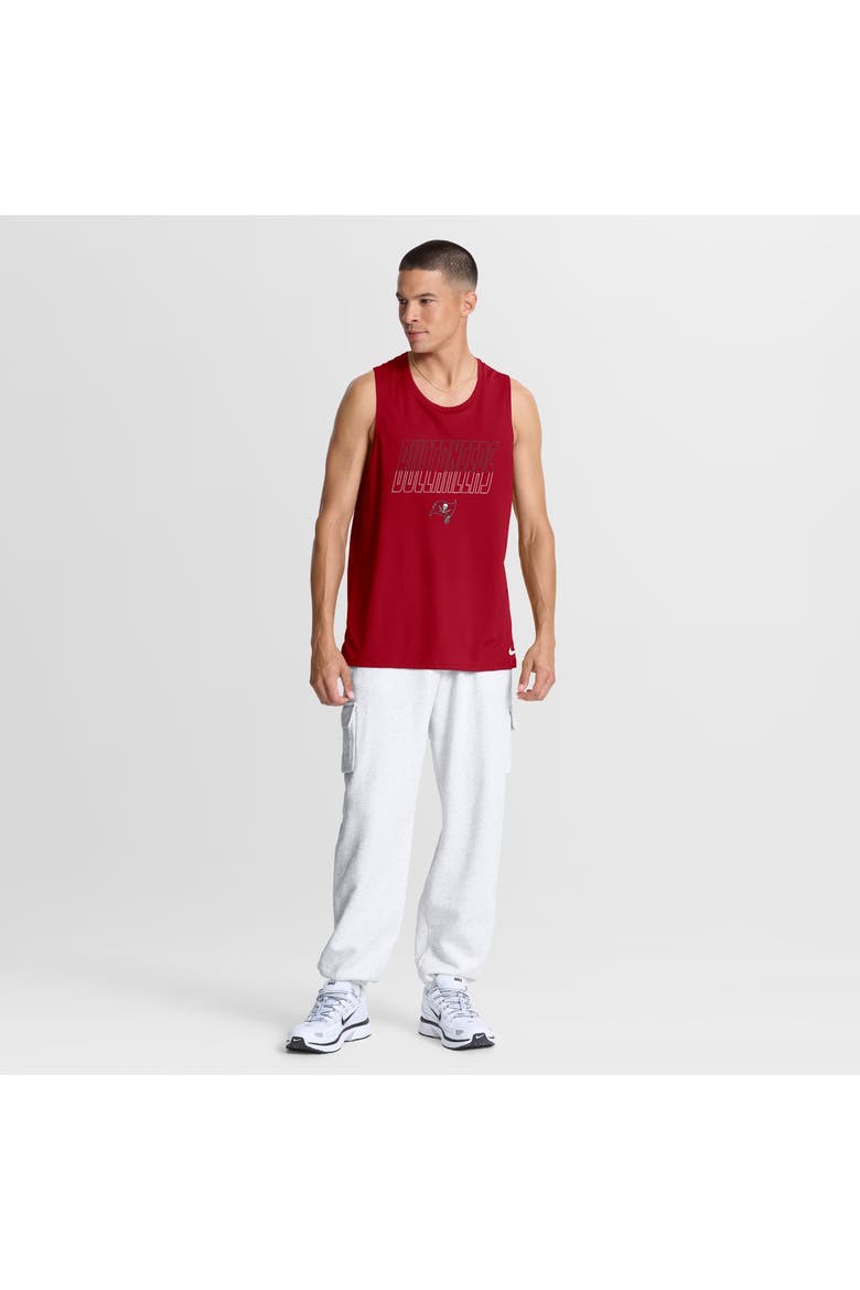 Men's Nike Red Tampa Bay Buccaneers Kickoff Miler Dri-FIT Tank​ Top, Alternate, color, Red