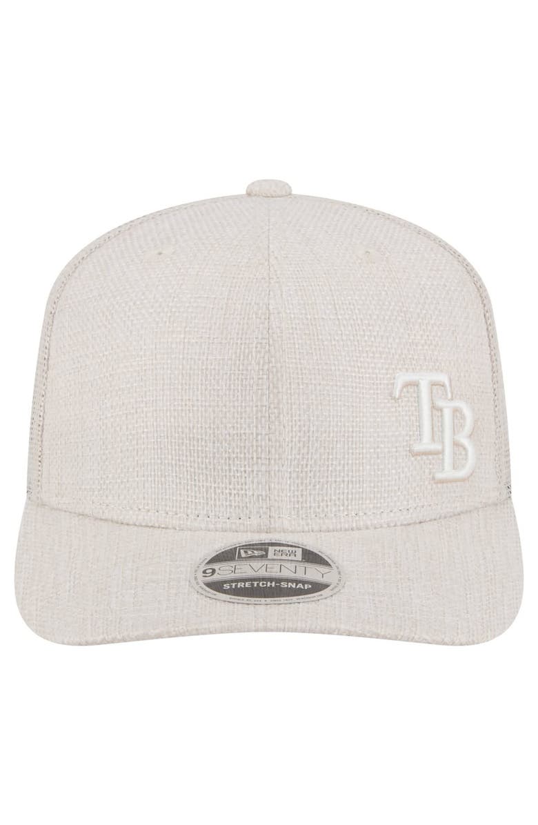 New Era Men's New Era Light Beige Tampa Bay Rays Flawless 9SEVENTY Stretch-Snap Hat, Alternate, color, 
