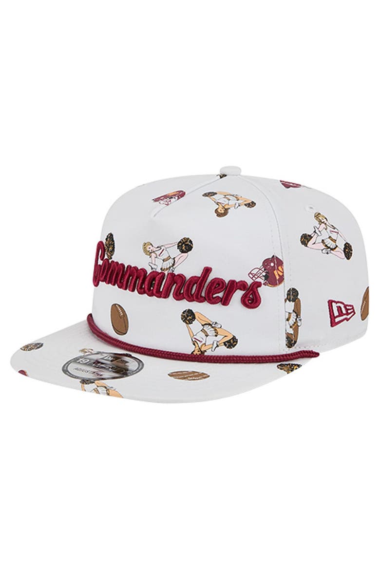 Men's New Era  White Washington Commanders Team Cheer 19TWENTY Snapback Hat, Main, color, White