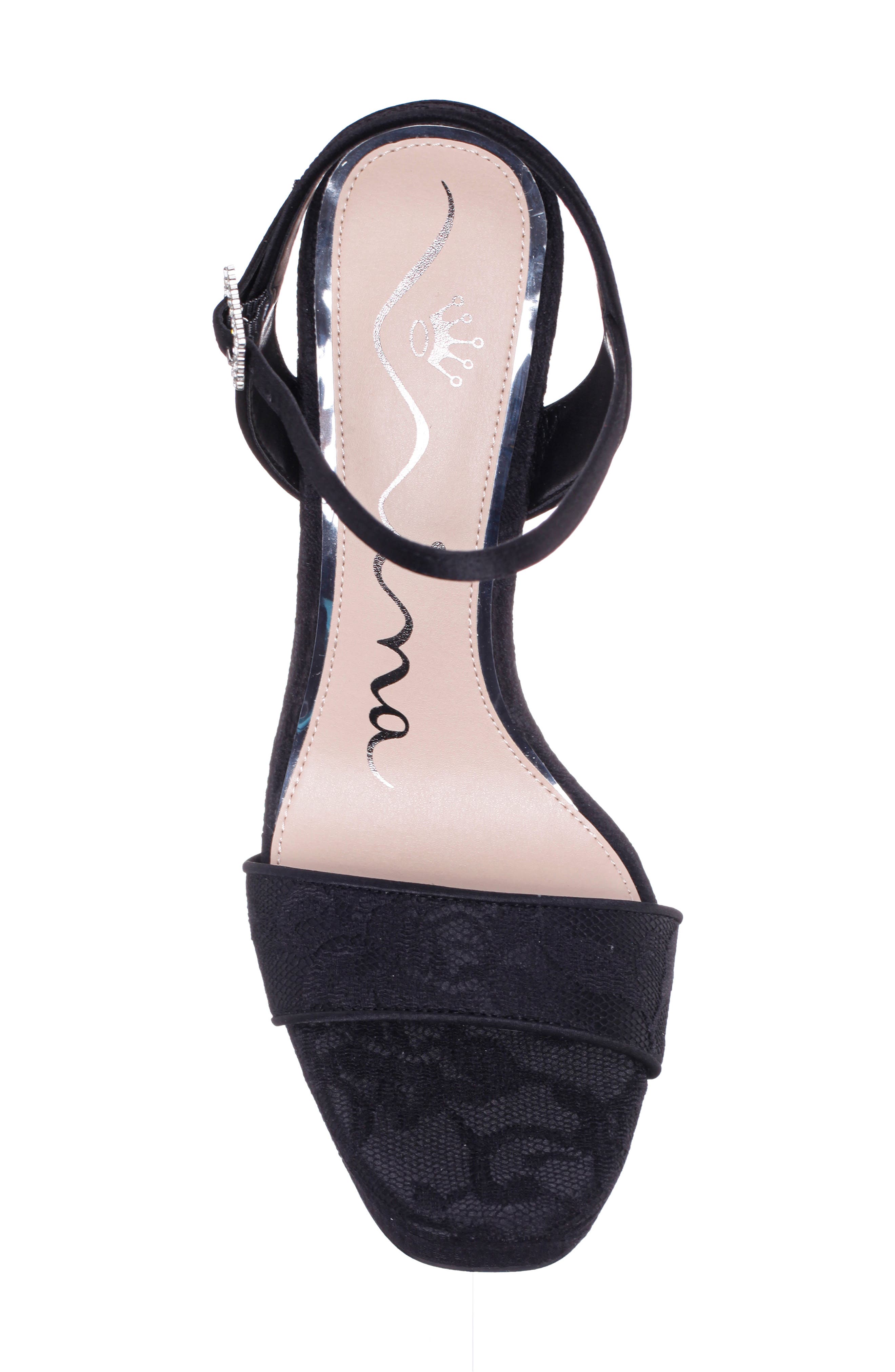 Nina Alma Platform Sandal, Alternate, color, Black