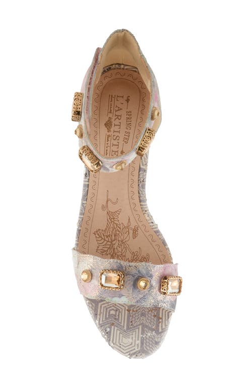 L'artiste By Spring Step Aqualeva Ankle Strap Sandal In Pink Multi